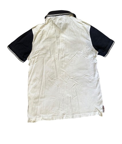 VINTAGE Tommy Hilfiger Shirt Men's Slim fit M Polo Spellout Colorblock Rugby - Picture 3 of 8