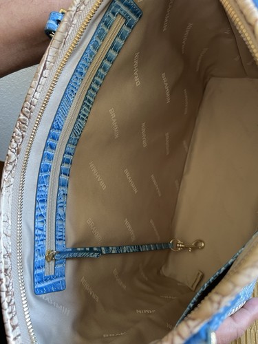 Brahmin Medium Asher Connery Braided Leather Studded Bag NWT - Picture 7 of 12