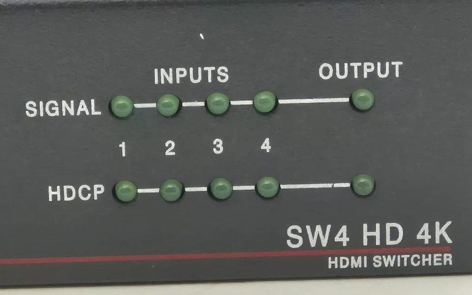 Extron SW4 HD 4K HDMI Switcher 4-Input 1-Output W/ Rack Mounts - Image 4 of 4