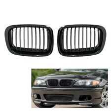Sport K�hlergrill Nieren Schwarz f�r BMW 3er E46 Limousine Touring 2001�2005