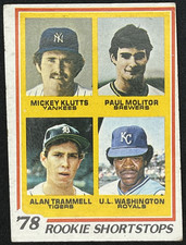 1978 Topps #707 Paul Molitor Alan Trammell Rookie RC HOF Vintage Baseball Card. rookie card picture