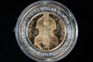 Hard Rock Hotel Hoffner Beatle B. Limited Edition $20 Silver Casino Gaming Token