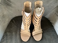 NEW WOMEN S NEIMAN MARCUS LEATHER NUDE-COLOR ...