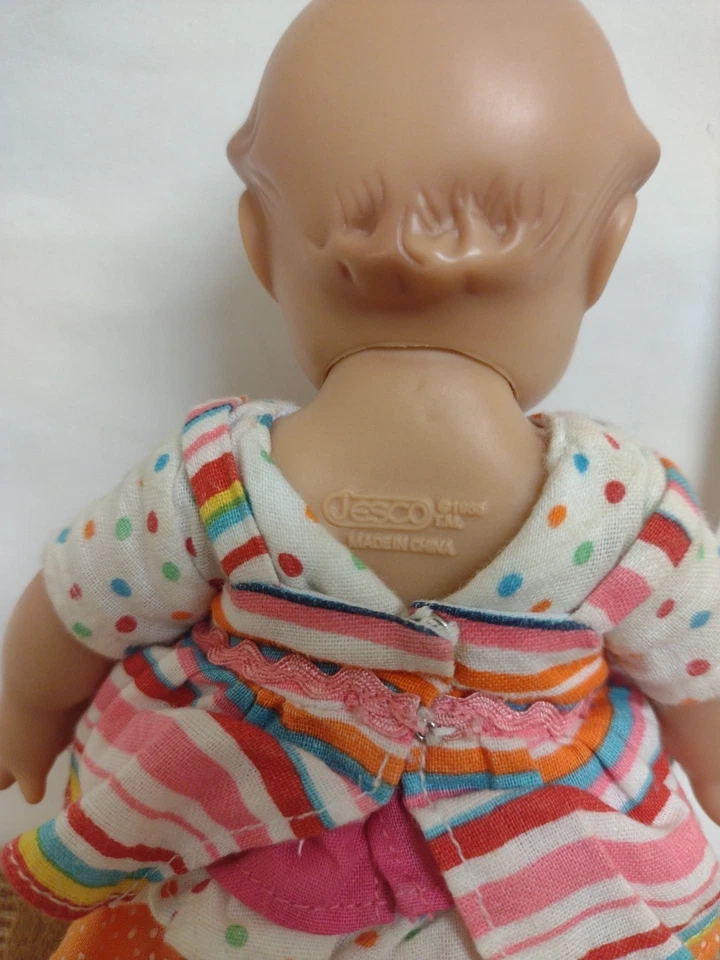 1987 Vintage Muñeca Kewpie 8" Effanbee Jesco Rosa Corazón Vestido Zapatos Conjunto Foto 3 de 4