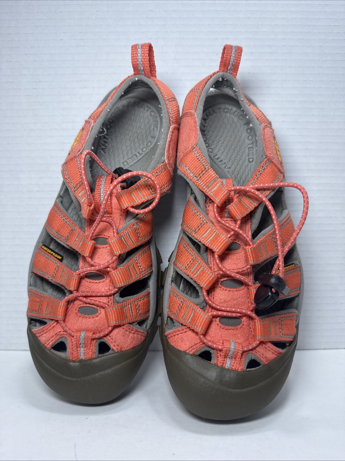 Sandali Keen donna taglia 7 arancioni punta antiurto sport escursionismo spiaggia pesca