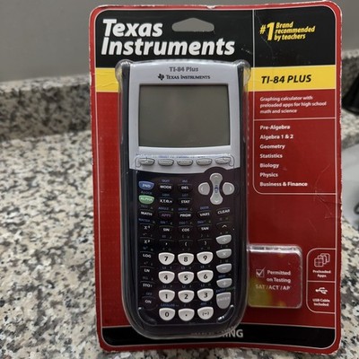 Texas Instruments TI-84 Plus Graphing Calculator - Black USB NIB Preloaded Apps