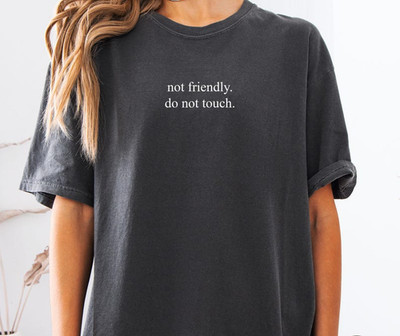 Sarcastic Not Friendly Do Not Touch Funny Adult Humor Comfort Colors  Shirt