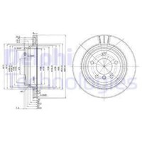 Delphi 2X Bremsscheibe Hinten Ø298 Mm BelüFtet Unbeschichtet FüR BMW 5Er E39
