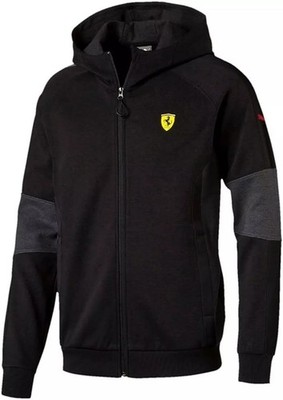 Puma x Ferrari Sweatshirt Hoodie Hooded Jacket Zip Up Black/Gray 761979-02 Sz S