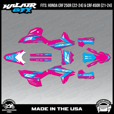 Graphics Kit for Honda CRF250R (22-24) / CRF450R (21-24) Lethal-MAGENTA
