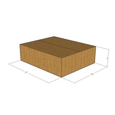 50 17x14x5 Kraft Brown Corrugated Shipping Boxes 32 ECT Single-Wall New