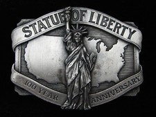 QL13138 NOS VINTAGE 1984 STATUE OF LIBERTY 100 YEARS COMMEMORATIVE BUCKLE