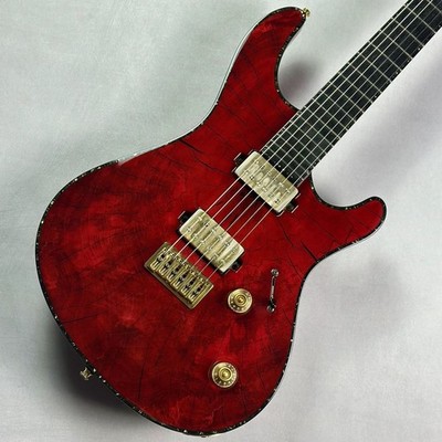 (Mayones)Regius6 Custom Buckeye Burl Top Red Gold Hardware Poland ST Type Guitar