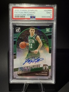 2020-21 Donruss Signature Series Payton Pritchard AUTO RC CELTICS PSA 9