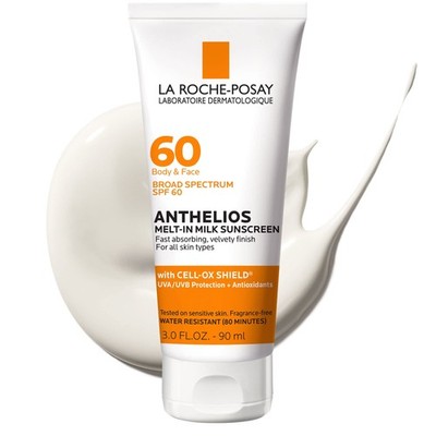 La Roche-Posay Anthelios Melt-In Milk Sunscreen SPF 60, 3 Fl Oz (Pack of 1)