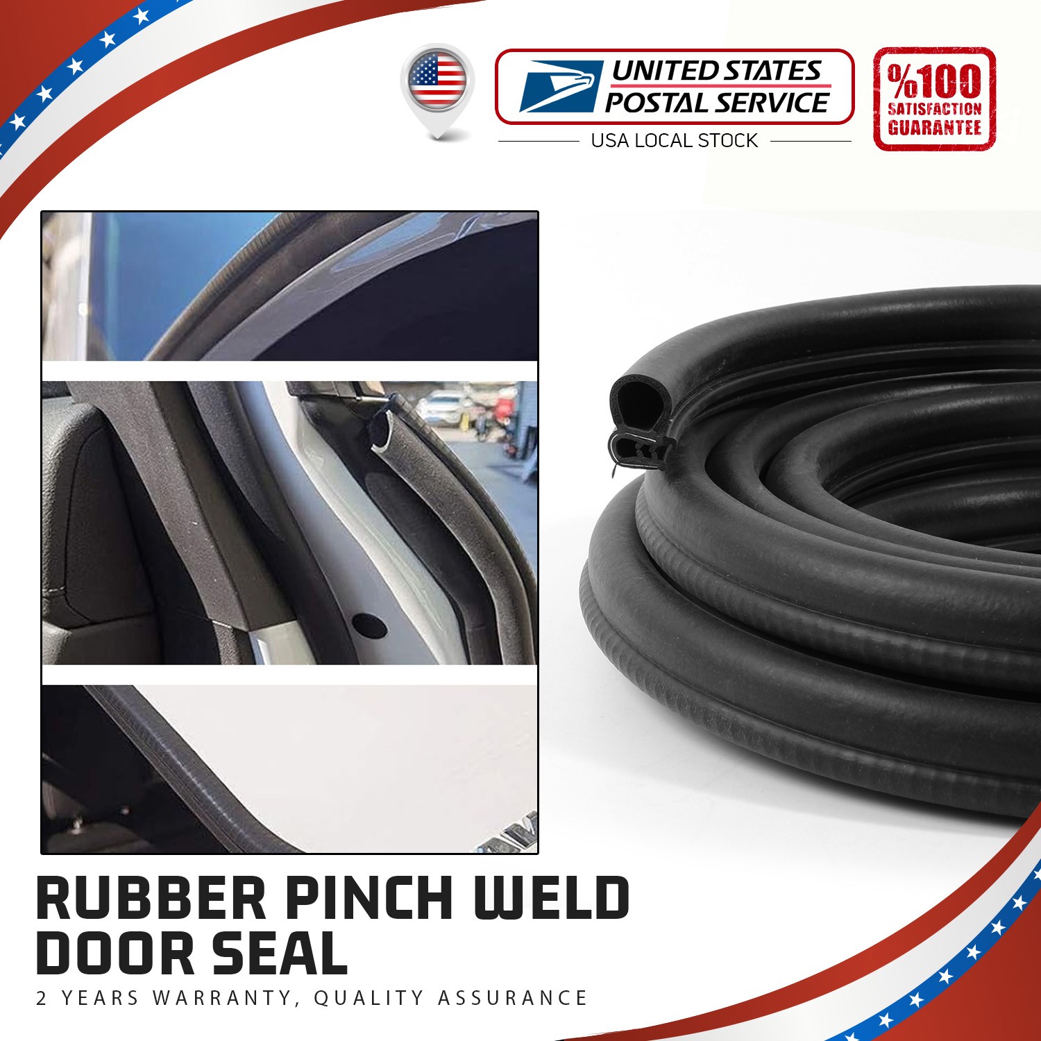 20ft Rubber Weather Seal Strip for Car Door Window Edge Trim Protection
