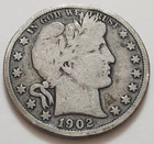 1902 S Barber Half Dollar • 90% Silver • Circulated • As Shown • Solid Coin  X66