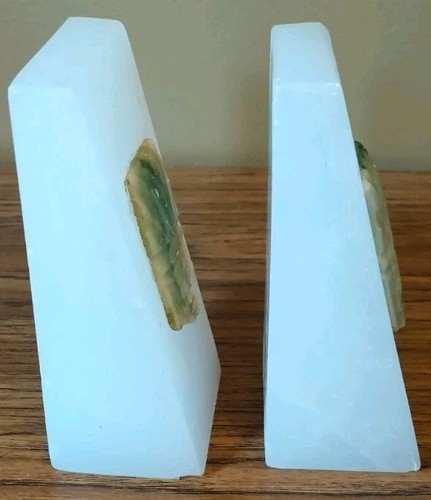 Pair Vintage Carved Stone Heavy Onyx Aztec Mayan God Bookends Mexico - Picture 2 of 10
