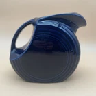 Homer Laughlin Fiesta Cobalt Blue Ceramic Glossy Pitcher Round with Handle