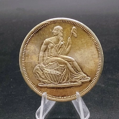 Vintage Seated Liberty Silver Round 999 Fine One Troy Ounce Tone