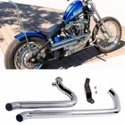 Chrome Dual Drag Pipe Set for Harley Sportster Exhaust Update 2004-2022