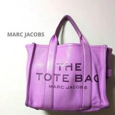 MARC JACOBS Purple Leather Shoulder Tote Bag Authentic Used Excellent Condition