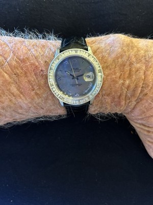 Rolex Datejust 38mm Automatic Date Black MOP Dial Roman, Steel, Leather