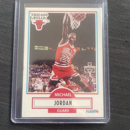 1990-91 Fleer - Michael Jordan #26 Black Line Above Biographical Information