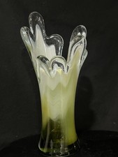 Murano Style Green Swung Vase