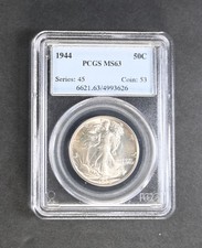 MS 63 Graded 1944 Year Liberty Walking Half Dollars (1916-1947