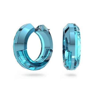 AUTHENTIC SWAROVSKI BRAND NEW Crystal Lucent Hoop Earrings Blue 5629220