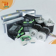 Wantai US/EU Ship 4Axis Nema 34 Stepper Motor 1090OZ-In,5.6A,99mm,CNC Mill Cut