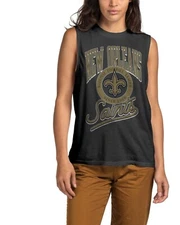 Junk Food Womens NFL New Orleans Saints Vintage Muscle Tank Shirt New XXS-2XL
