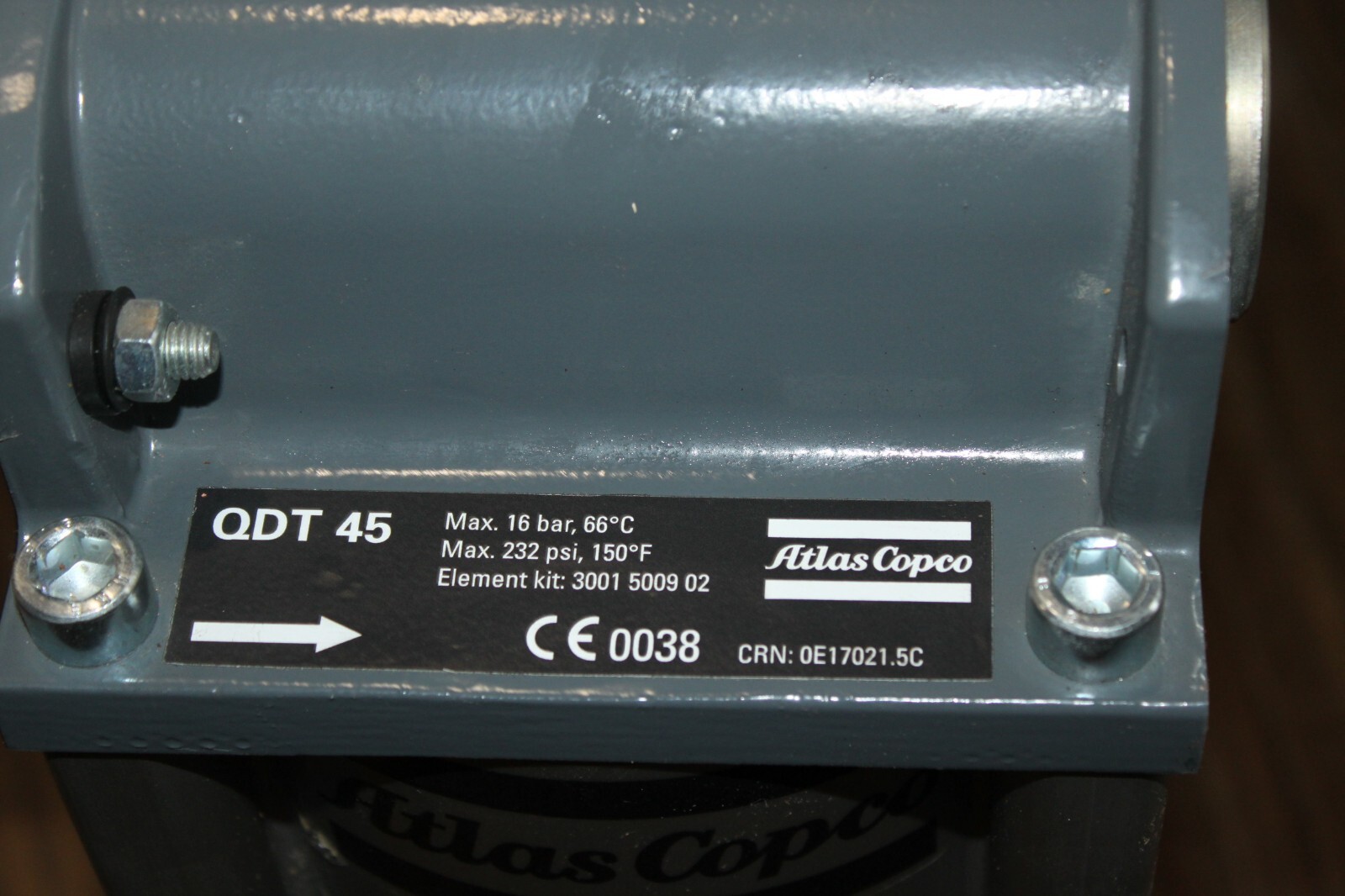 ATLAS COPCO QDT 45 Compressor air FILTER 16BAR 232PSI, 1" NPT, Carbon Tower  | eBay