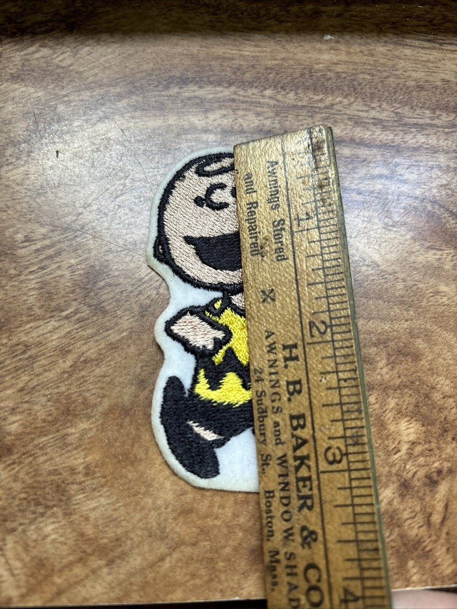 Charlie Brown Patch Iron On Rare 3” Vtg Hat 80s Logo Peanuts Felt