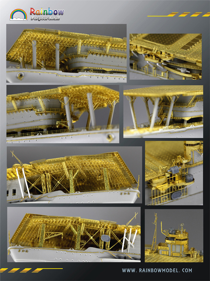 Rainbow PE 1/700 IJN Aircraft carrier Akagi upgraded set for Rainbow PE 1/700 IJN Aircraft carrier Akagi upgraded set for