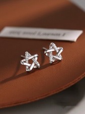 925 Sterling Silver Hexagram Star Stud Earrings Womens Girls Jewellery New Gifts