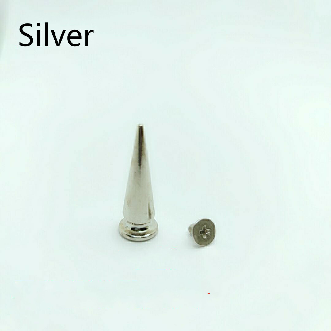 20X Metal Punk Pyramid Cone Rivet Studs Nail Spikes Rock Leather Craft ...
