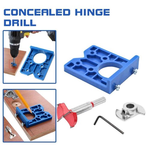 For Kitchen Cabinet Doors 35mm Concealed Cabinet Hinge Hole Cutter with Drill UK - Picture 11 of 12