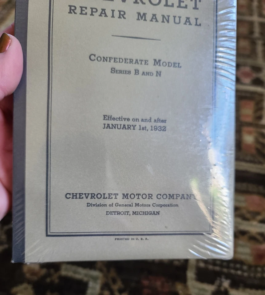 Chevrolet Confederate Model Car Truck B & N 1932 de colección como nuevo manual de taller de reparación Foto 2 de 4