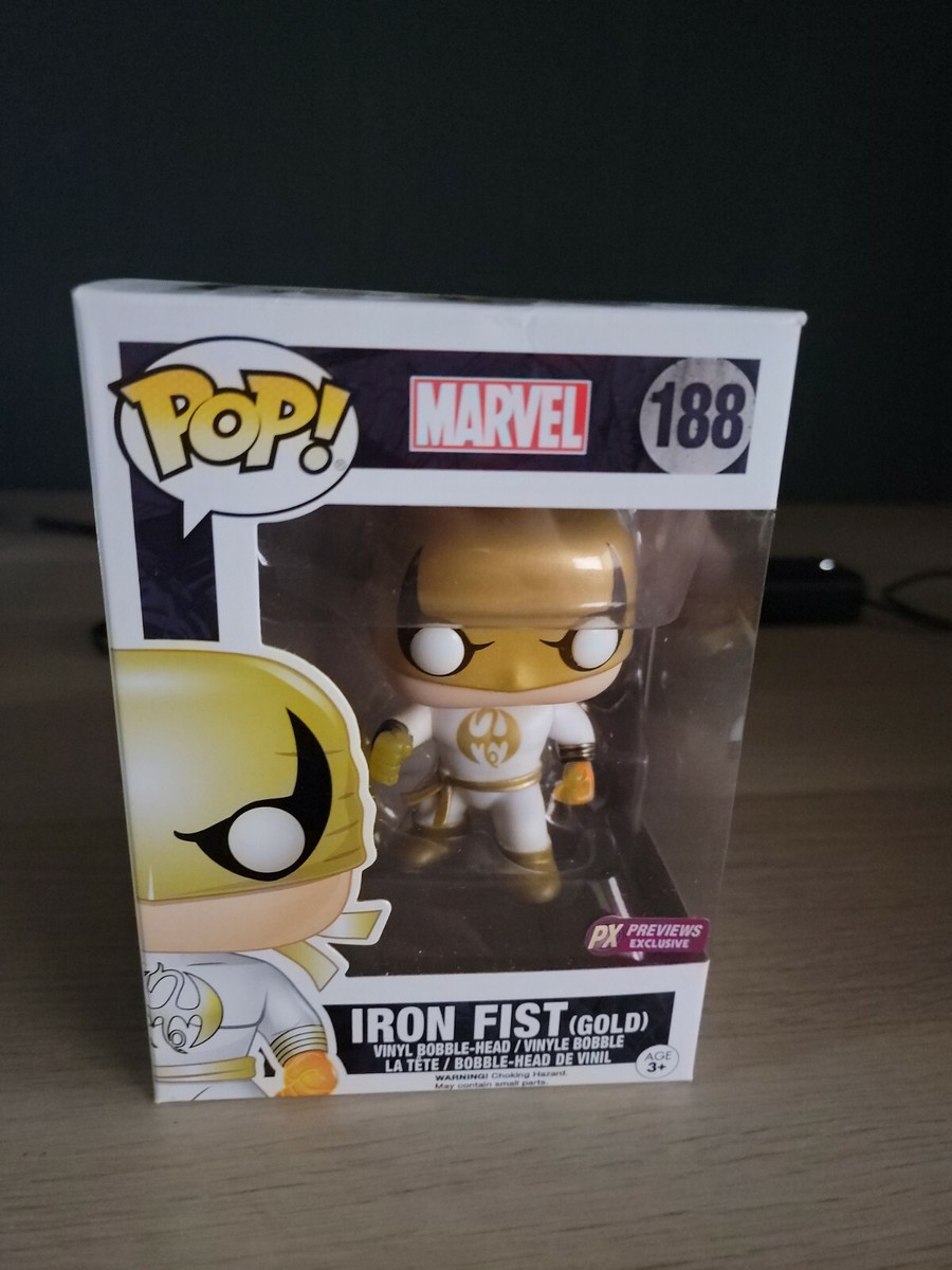 MARVEL - セールレアFUNKO POP! マーベル　アイアンパトリオット　メタリック限定版 FunkoPop! Marvel PX Exclusive Iron Fist (Gold) #188 Vinyl