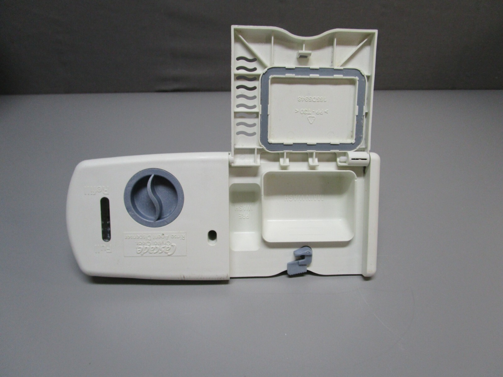 GE Dishwasher Detergent Dispenser, OffWhite WD12X10205 WD12X10163 ASMN