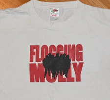 *1990's FLOGGING MOLLY* vtg concert tour tee t-shirt (XL) 2000's Irish Punk Rock
