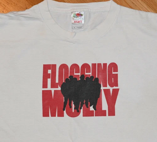 *1990's FLOGGING MOLLY* vtg concert tour tee t-shirt (XL) 20 1990s vintage concert t-shirt, vintage, size XL, single stitch, B+ condition