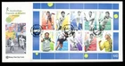 2016 Australian Tennis Legends (10 x $1 Gummed Sheetlet) Wesley FDC