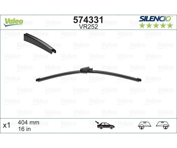 Wischblatt Silencio Rear Valeo 574331 Hinten FüR Vw Touran-image