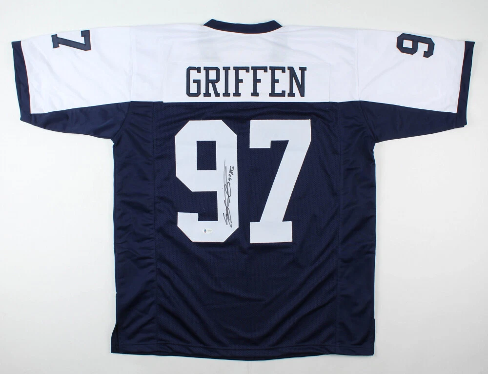Everson Griffen Signed Cowboys Jersey Beckett COA Dallas All Pro