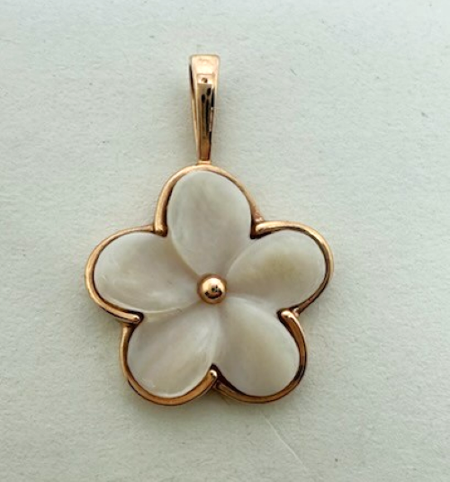 Na Hoku 14K Rose Gold Plumeria Pendant