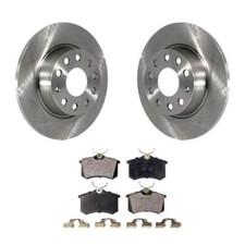 For Volkswagen Beetle Golf Rear Disc Brake Rotors And Semi-Metallic Pads Kit