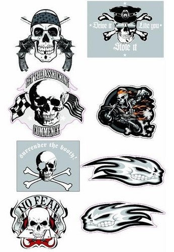 E VAULT STUDIO Evil Eyes No Fear Motorcycle